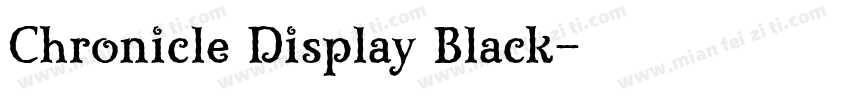 Chronicle Display Black字体转换